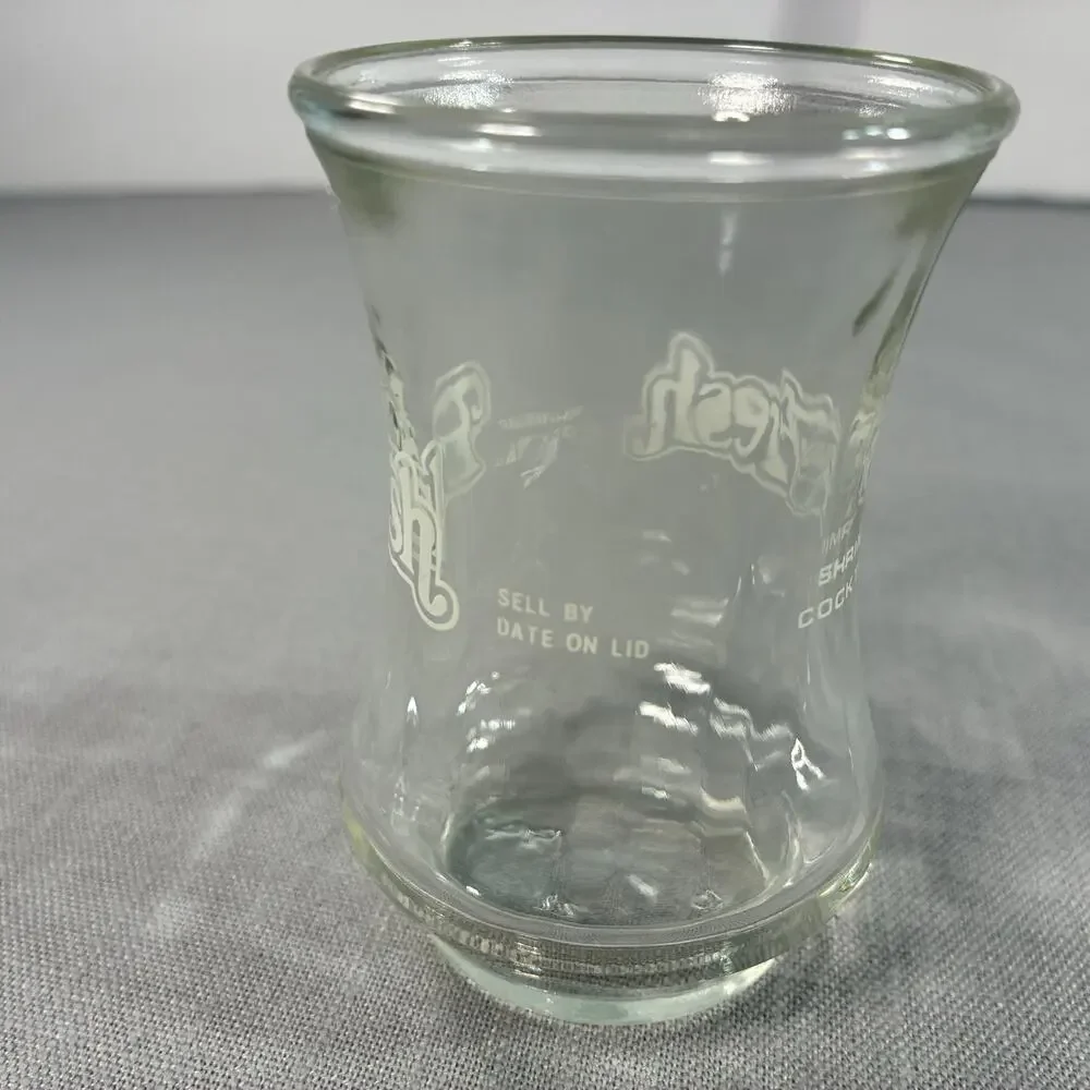 Vintage Fresh Shrimp Cocktail Sauce Glass Serving Cup Seafood Barware Decor